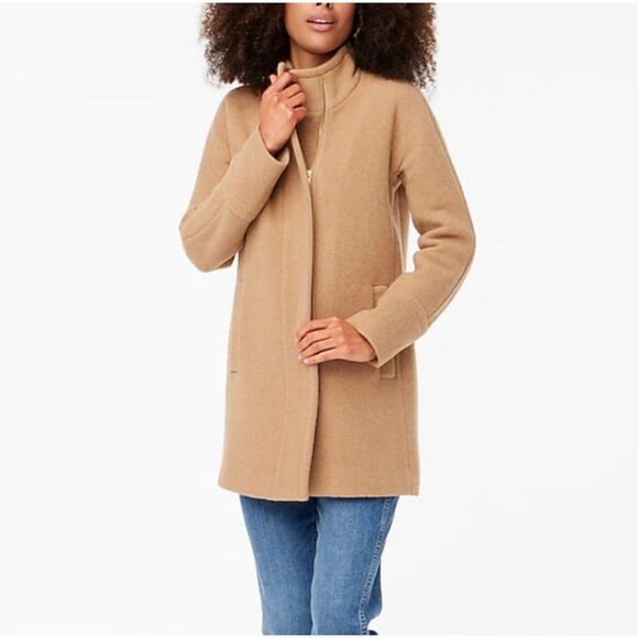 J. Crew Mercantile Heather Acorn Stadium City Coat, 0P - Picture 1 of 11
